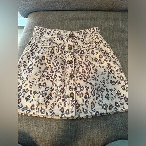 Dusty Pink leopard print skirt